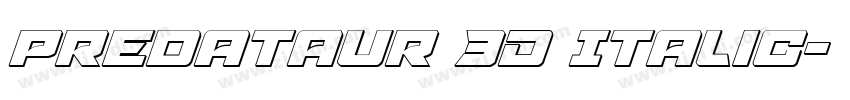 Predataur 3D Italic字体转换